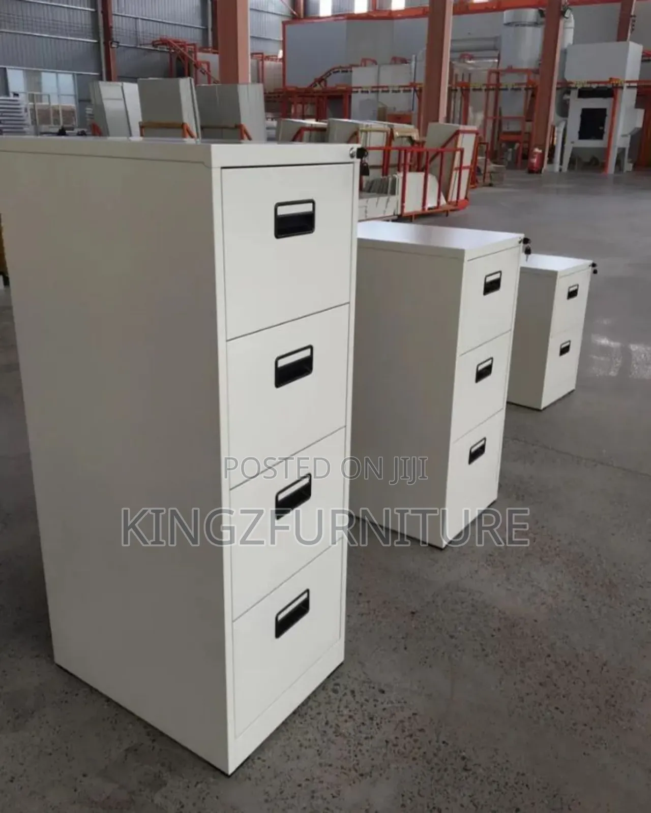 A 4-Drawer Metal Office Filing Cabinet,