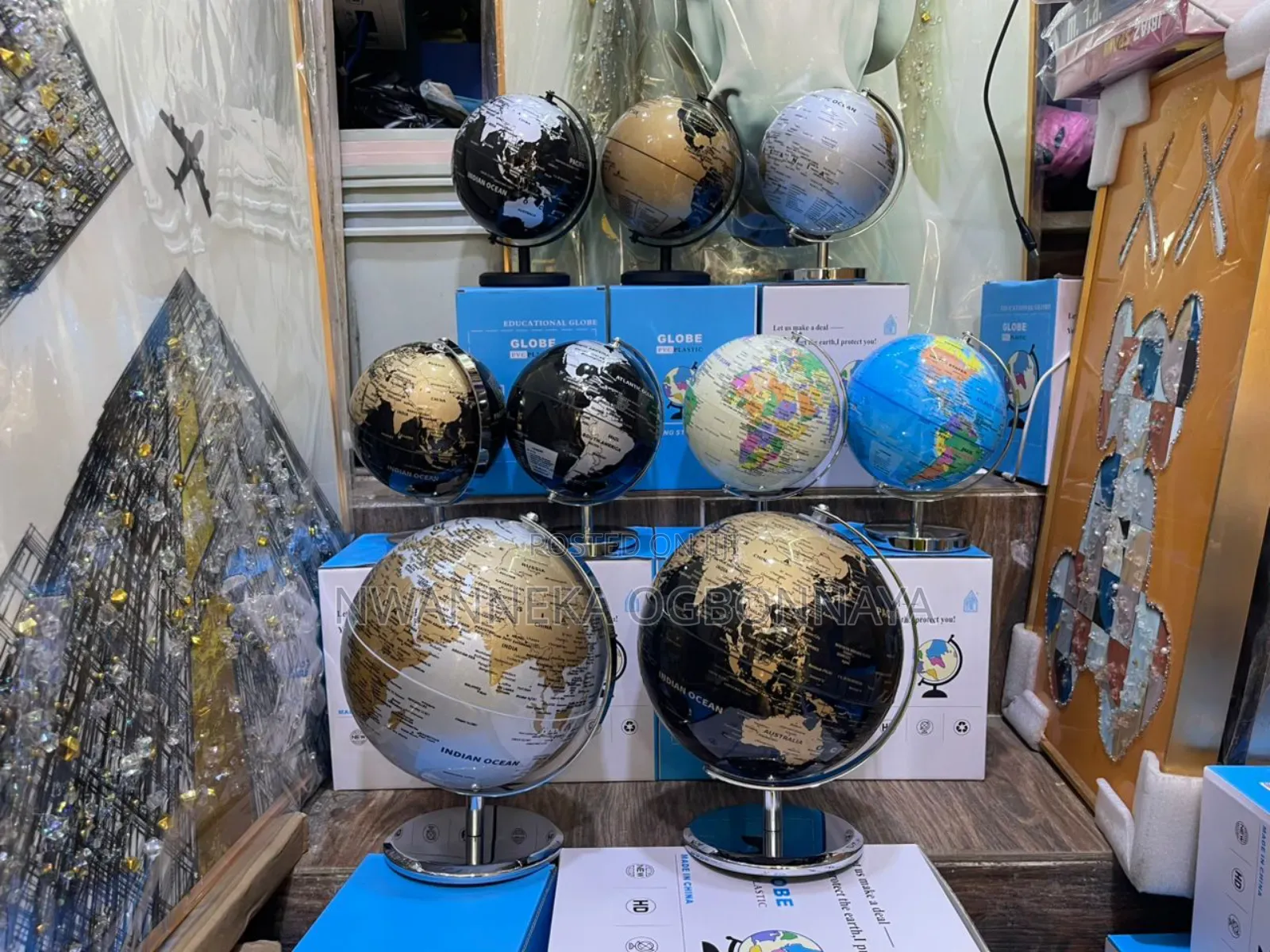 Teaching Globe Metal Bracket 360° Rotation