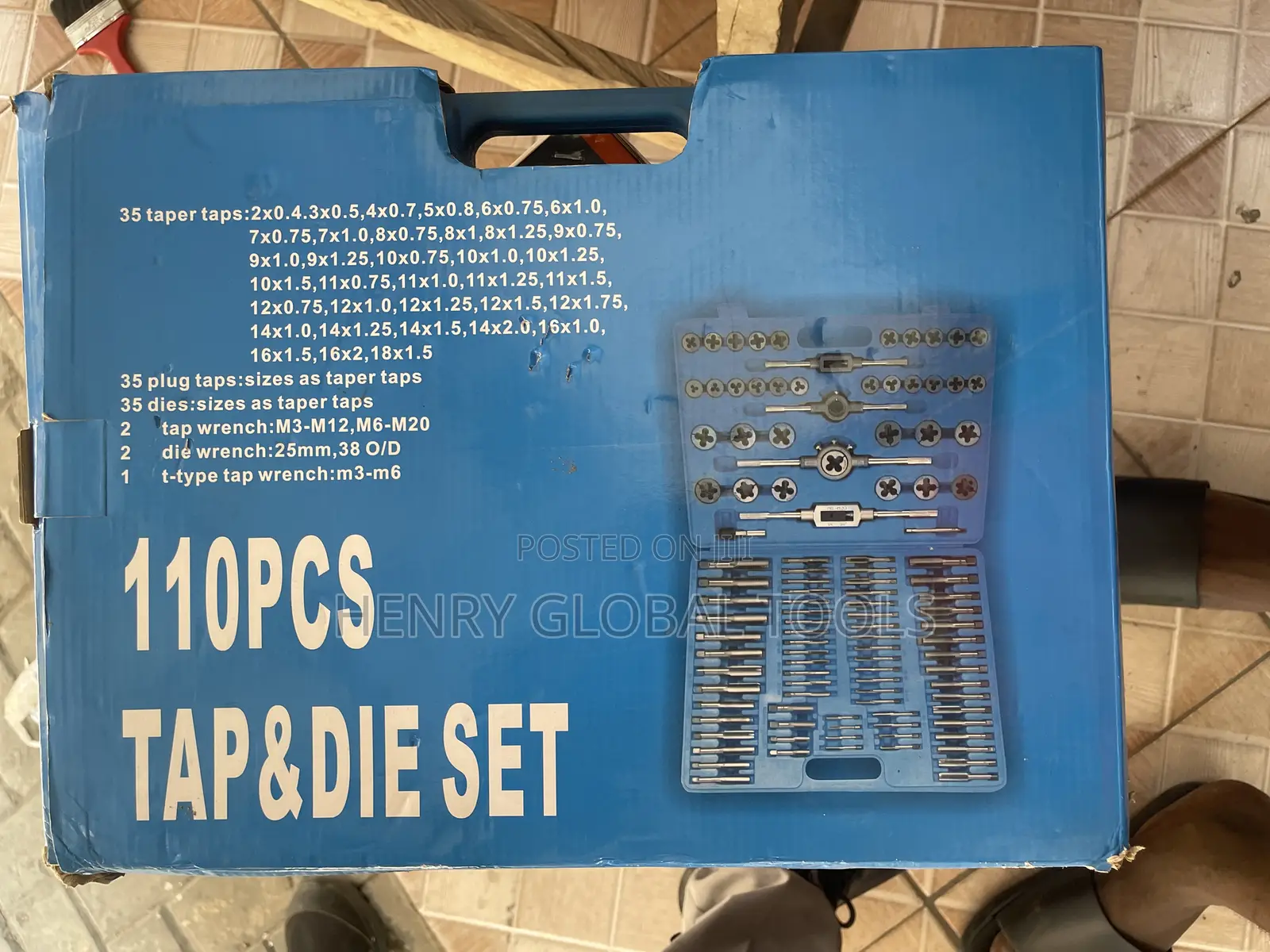 110pcs Complete Tap Dies Drill Set