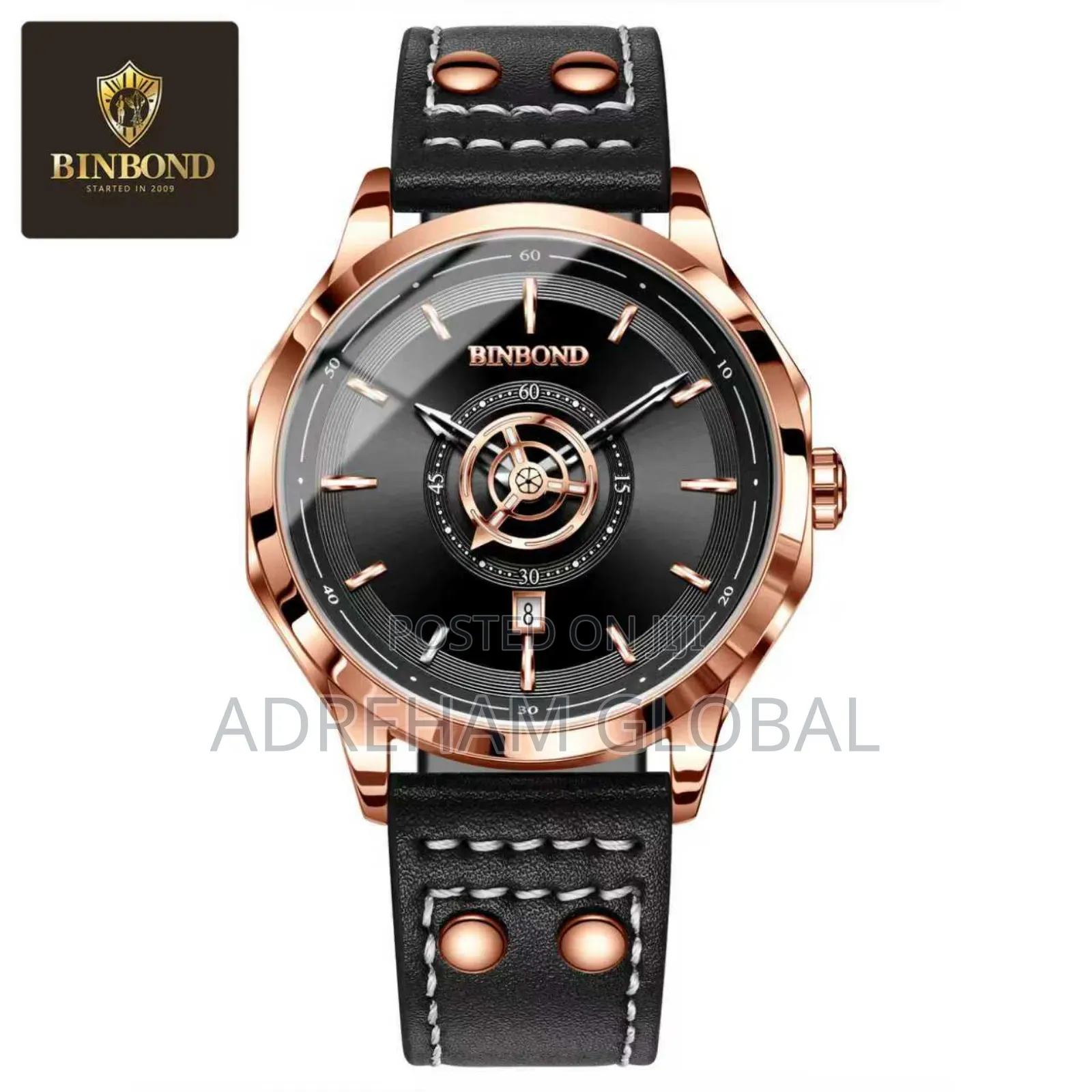 Quality Leather Binbond Watch With Box