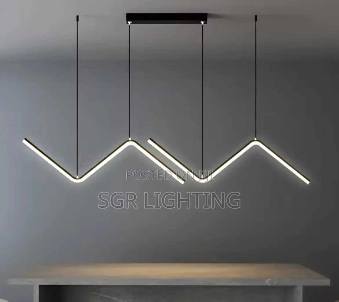 Dining Room Led Pendant Lights Smart Remote Control Long Strip Lights