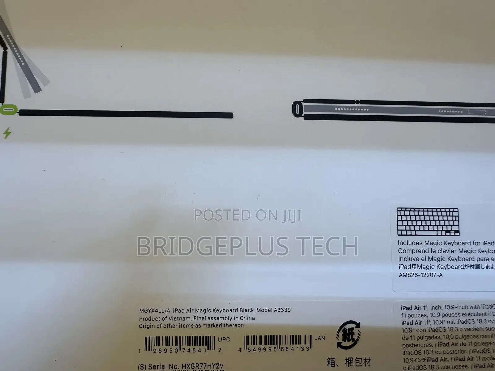 Apple Magic Keyboard for 11" iPad Air M2/M3/M4 Mgyx4ll/A