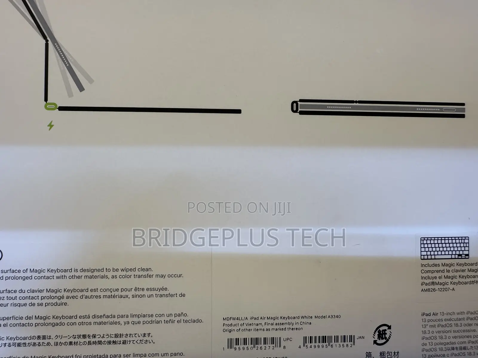 Apple Magic Keyboard for 13" iPad Air M2/M3/M4 (White) Mdfw4ll/A