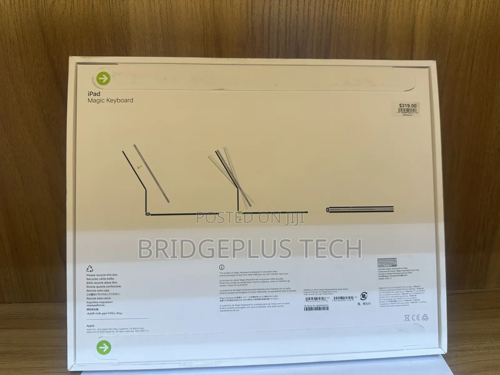 Apple Magic Keyboard for 13" iPad Air M2/M3/M4 (White) Mdfw4ll/A