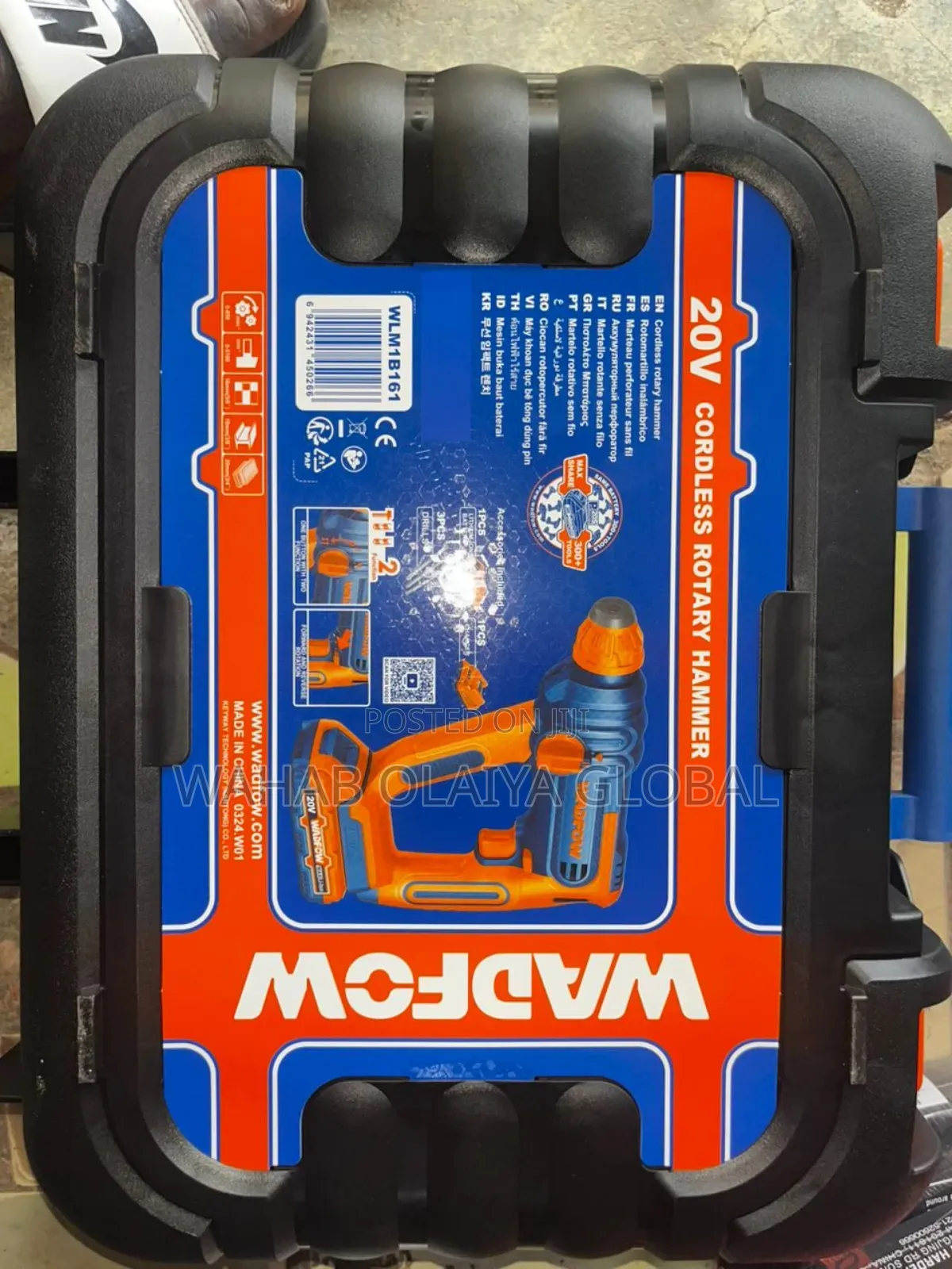 Wadfow 20v Cordless Rotary Hammer Wlm1b161 Drill Kit