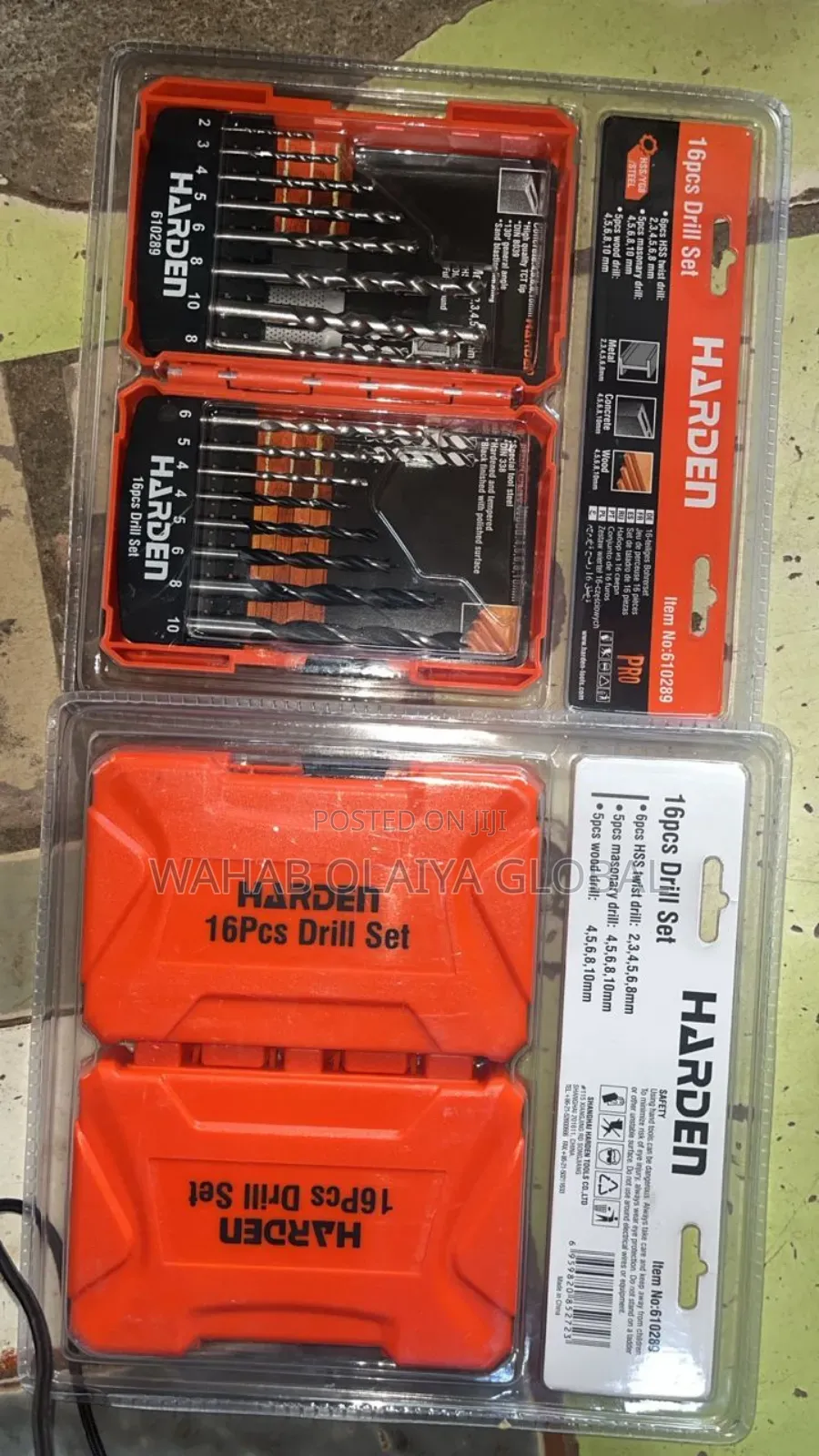 Harden 16-Piece Mixed Drill Bit Set for Metal Wood Masonry
