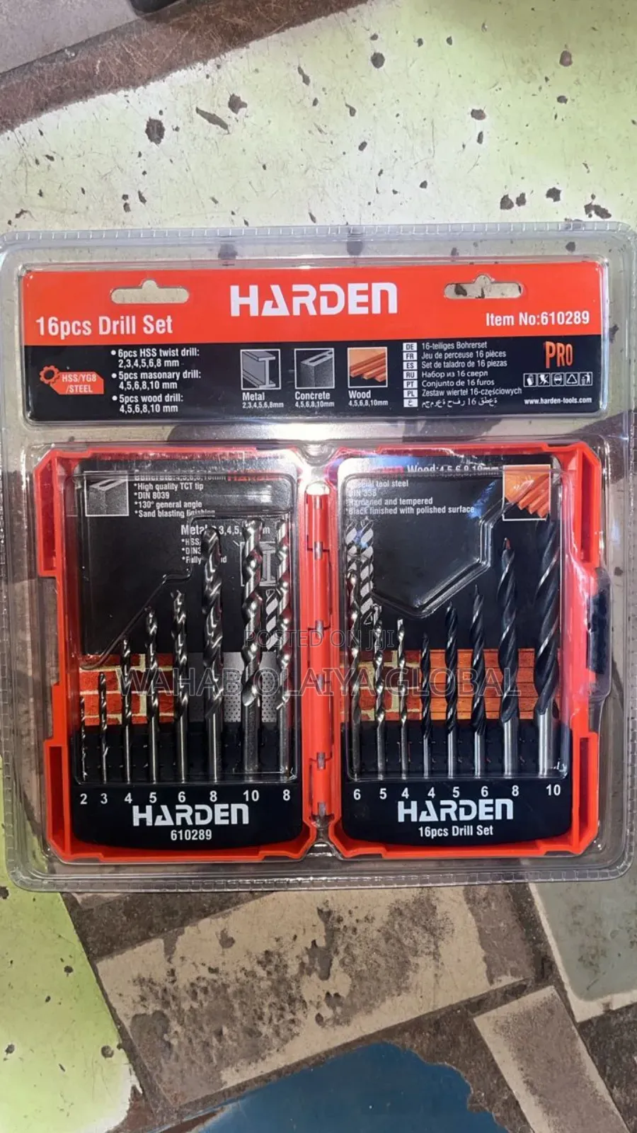 Harden 16-Piece Mixed Drill Bit Set for Metal Wood Masonry