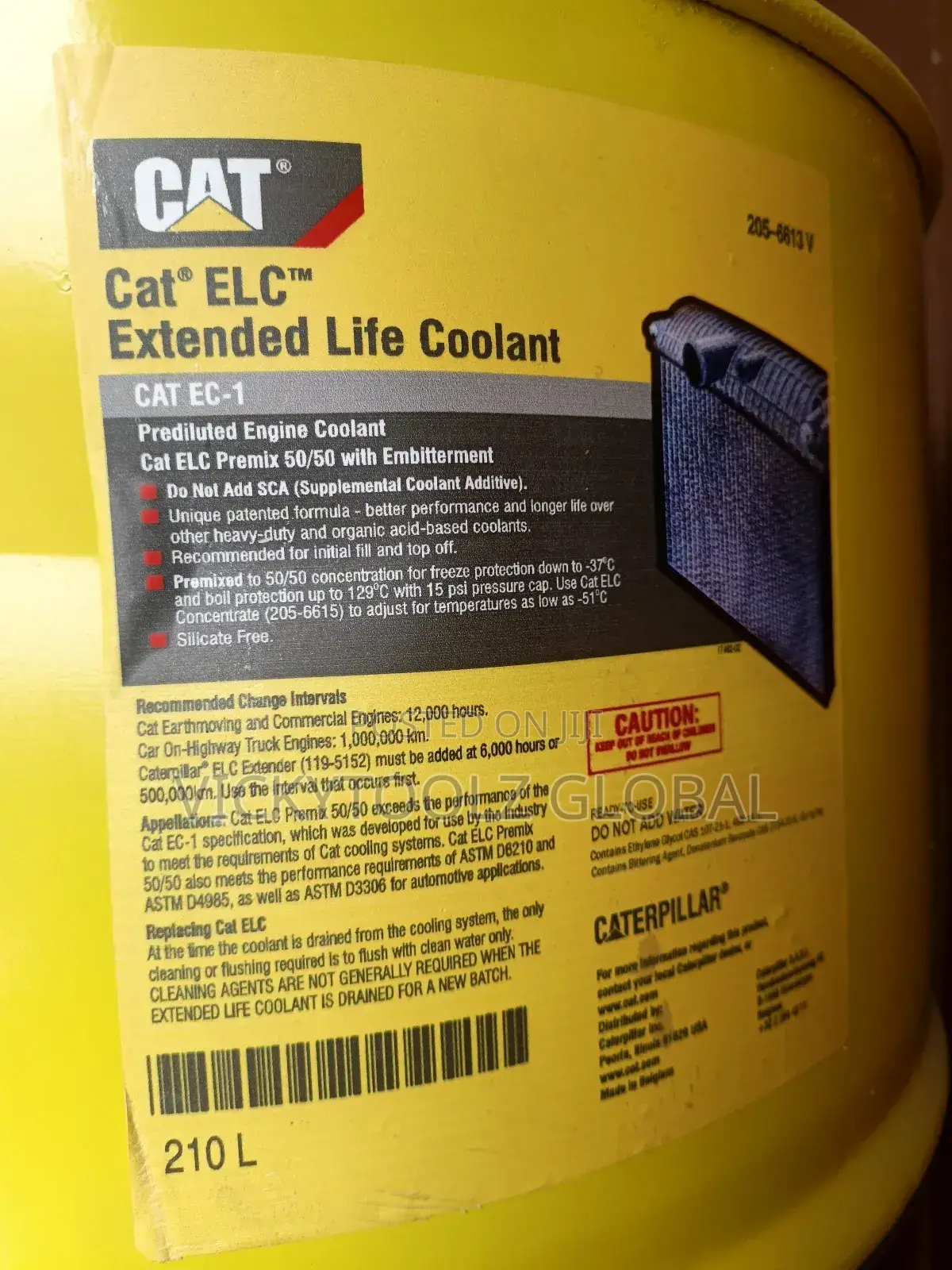 Cat Elc Extended Life Coolant 210litres 205-6613 v Drum