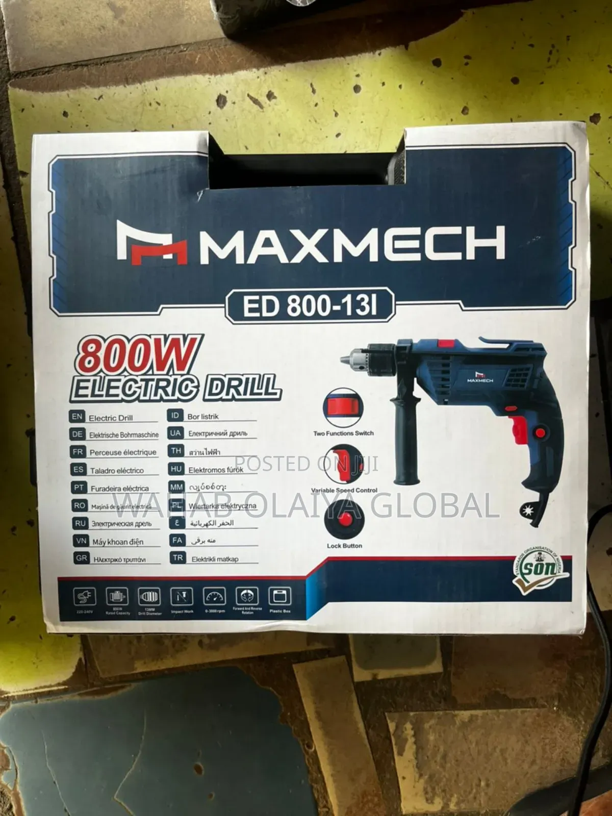 Maxmech 800w Impact Drill Ed 800-13i 13mm Chuck