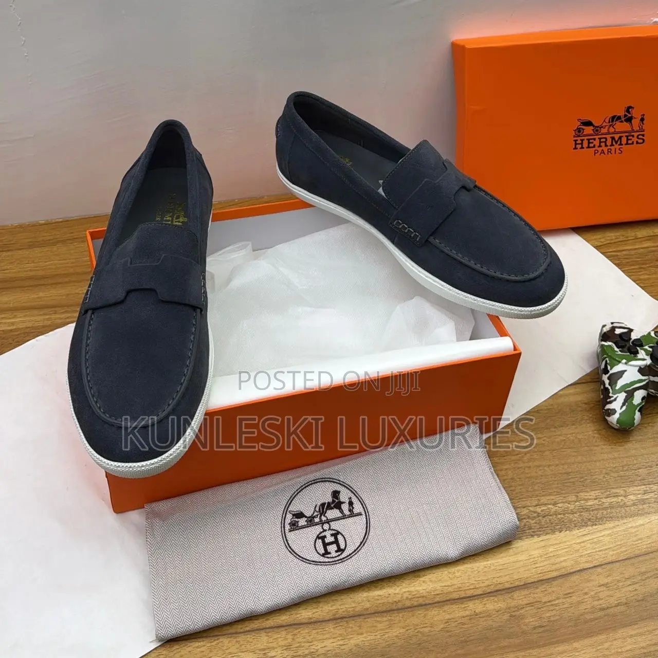 High Quality Hermes Izmir Suede Loafers Shoes For Men