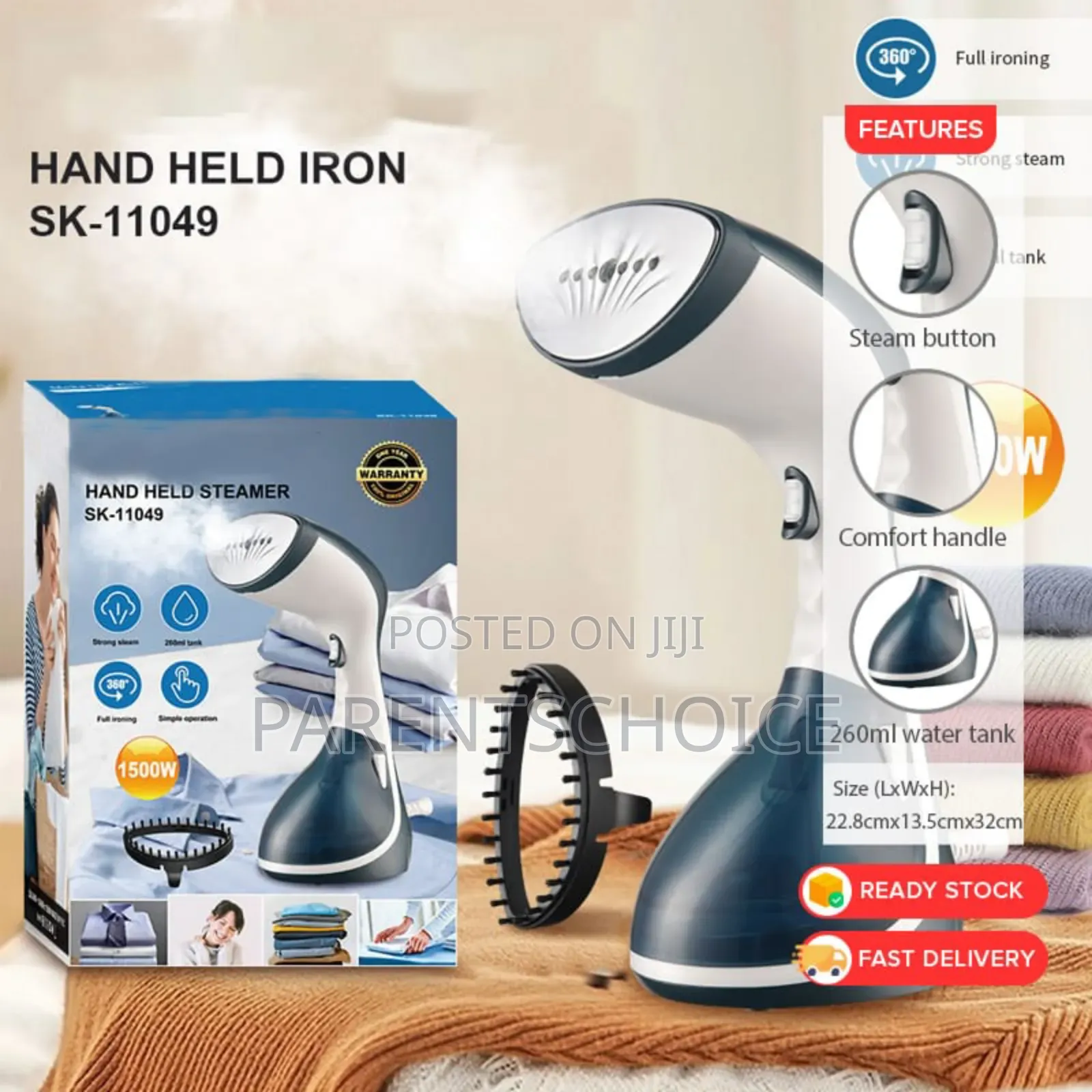 Handheld Garment Steamer 1200w