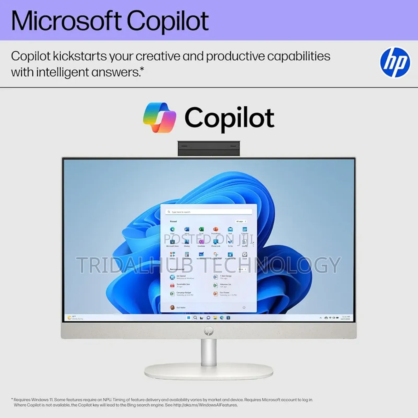New Desktop Computer HP AiO 24 16GB Intel Core Ultra 7 SSD 512GB