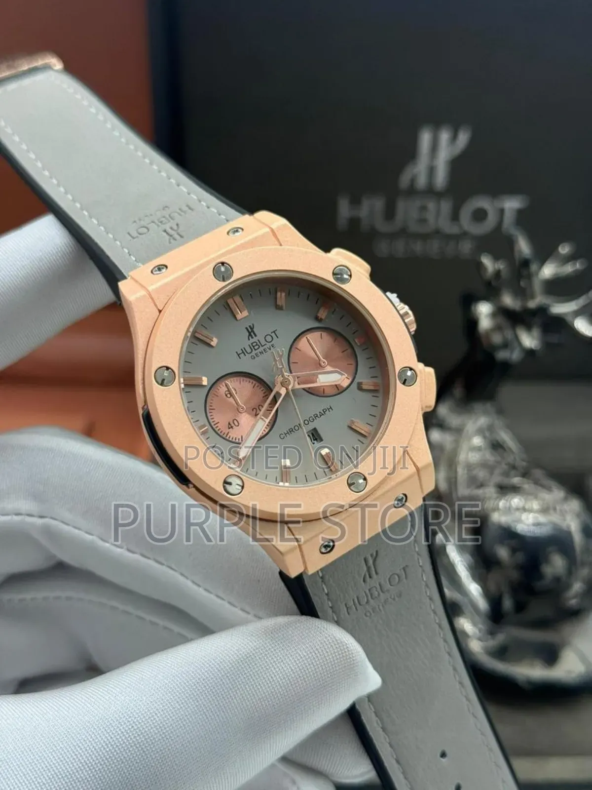*Hublot Watch With Leather Rubber Strap Combo in Various Colors