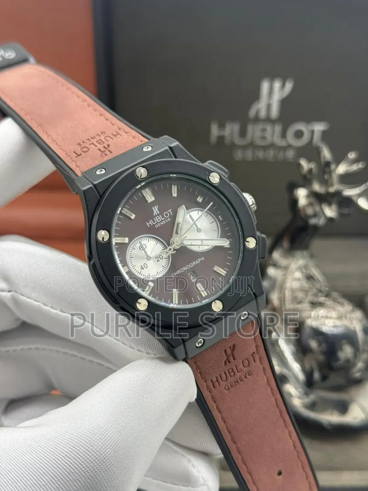*Hublot Watch With Leather Rubber Strap Combo in Various Colors