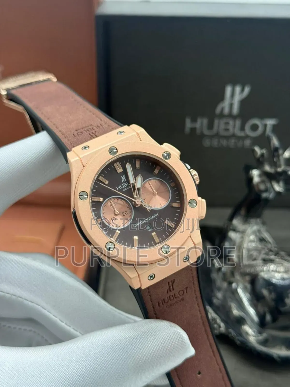 *Hublot Watch With Leather Rubber Strap Combo in Various Colors