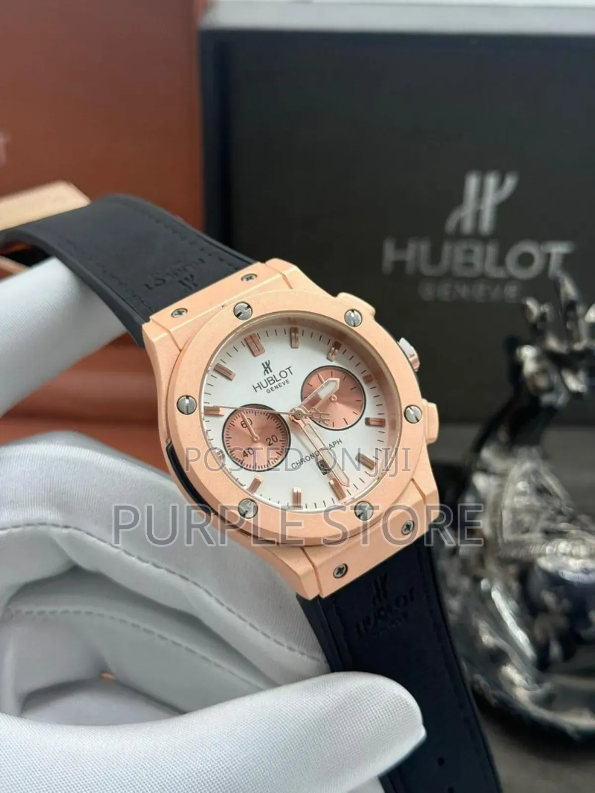 *Hublot Watch With Leather Rubber Strap Combo in Various Colors