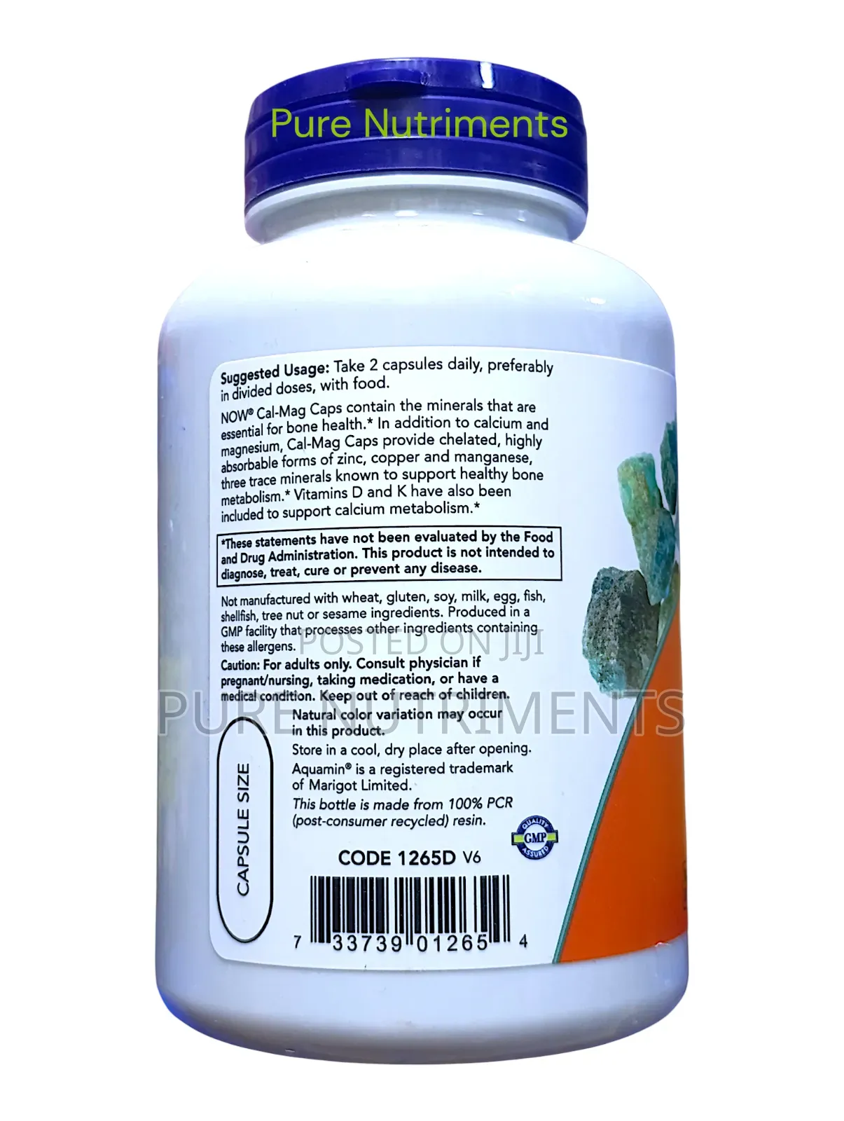 Now Cal-Mag 120 Caps With Vit. D, K, Zinc, Copper Kelp for Bone