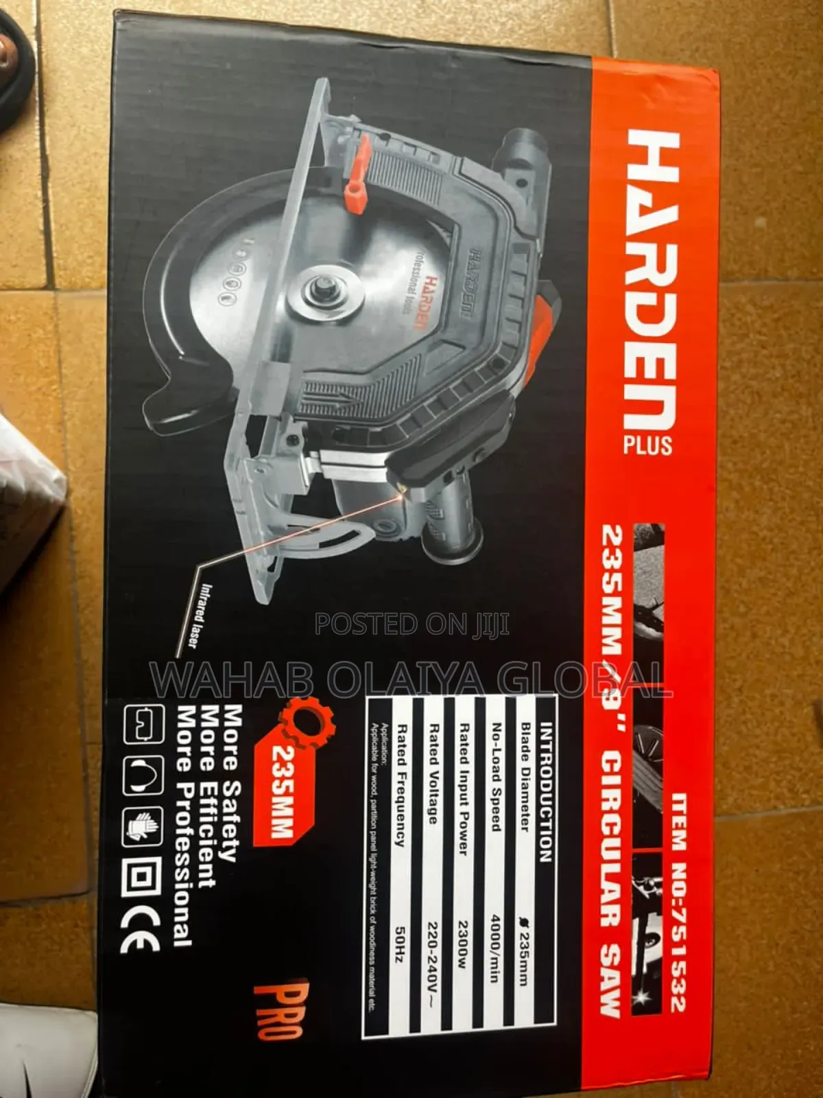 Harden Plus 235mm 9" Circular Saw 2300w Model 751532