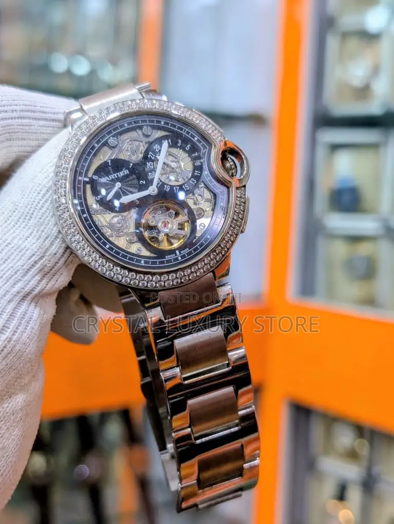 Cartier Quality Luxury Men Automatic Engine Wristwatch