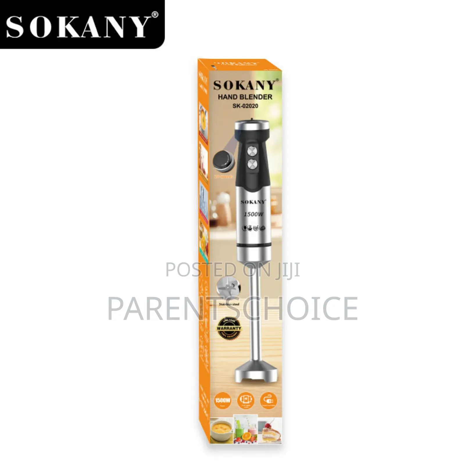 Sokany 1500w High Power Hand Blender With 20-Speed Stepless Control