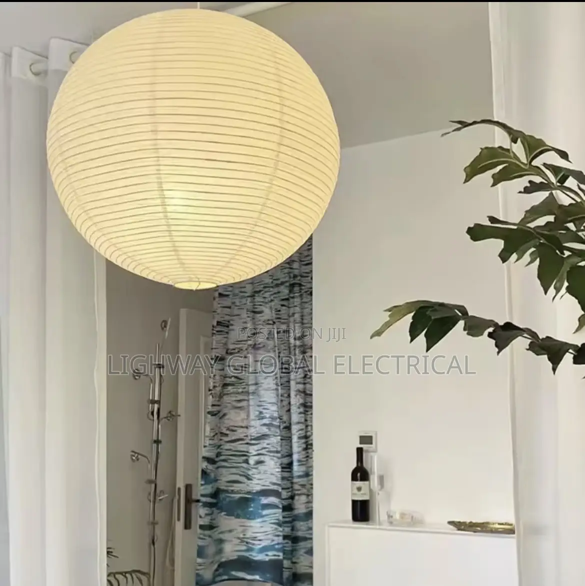 Hanging Paper Lampshade Japanese Luxury Dropping Pendant Chandelier