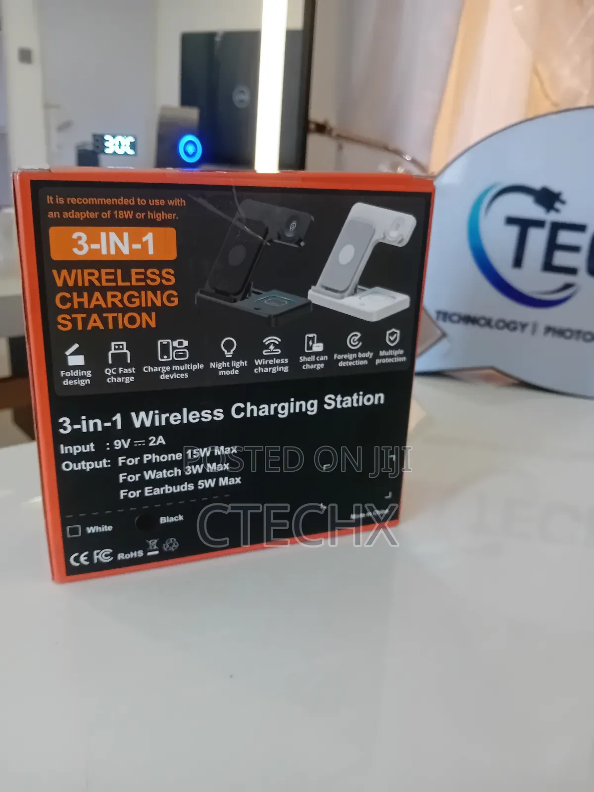 3 in 1 Wireless Charging Station for iPhone, Samsung, Etc