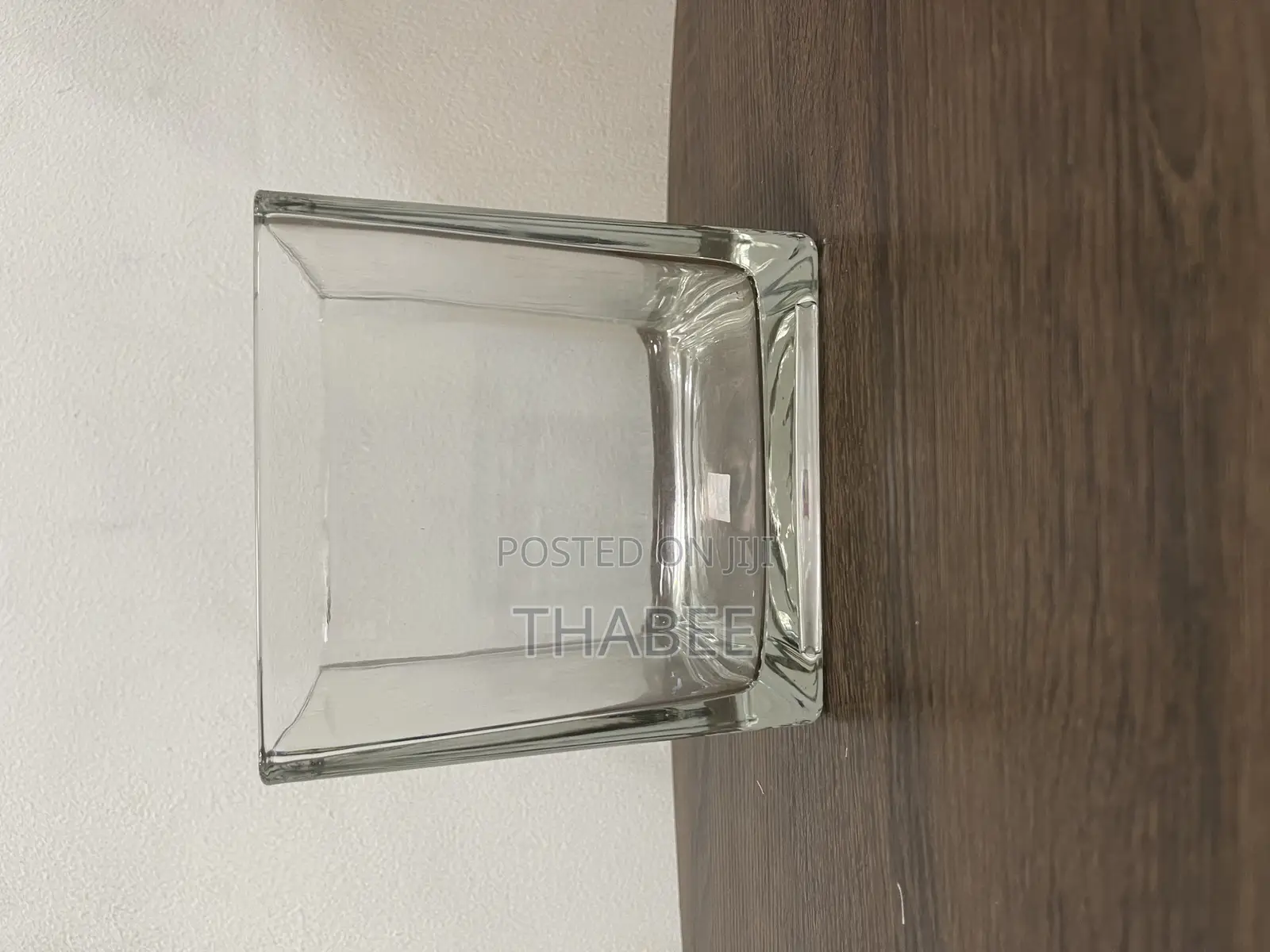 Cuboid Clear Vase Transparent Glass