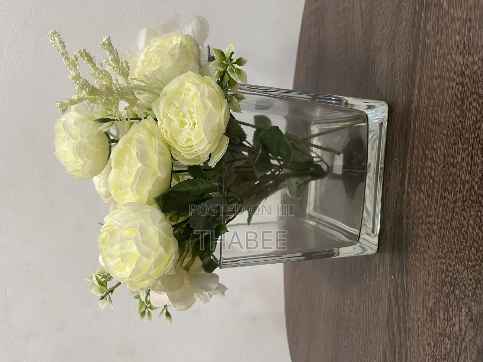 Cuboid Clear Vase Transparent Glass