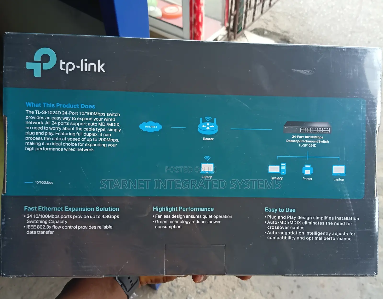 Tp-Link 24 Port 10/100 Network Switch Tl-Sf1024d