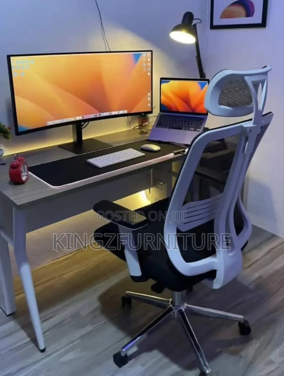 Modern Ergonomic Office Chair With Office Table