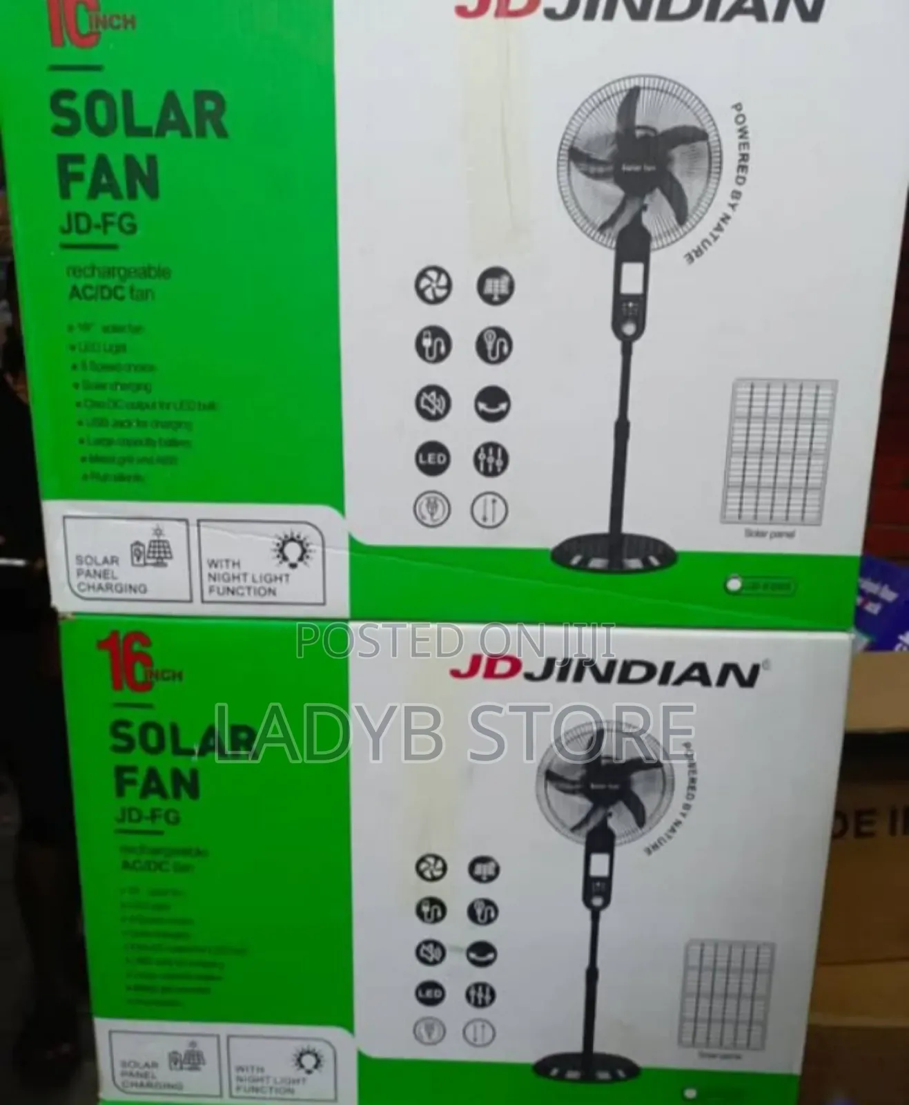 16inches Jd Jindian Solar Fan
