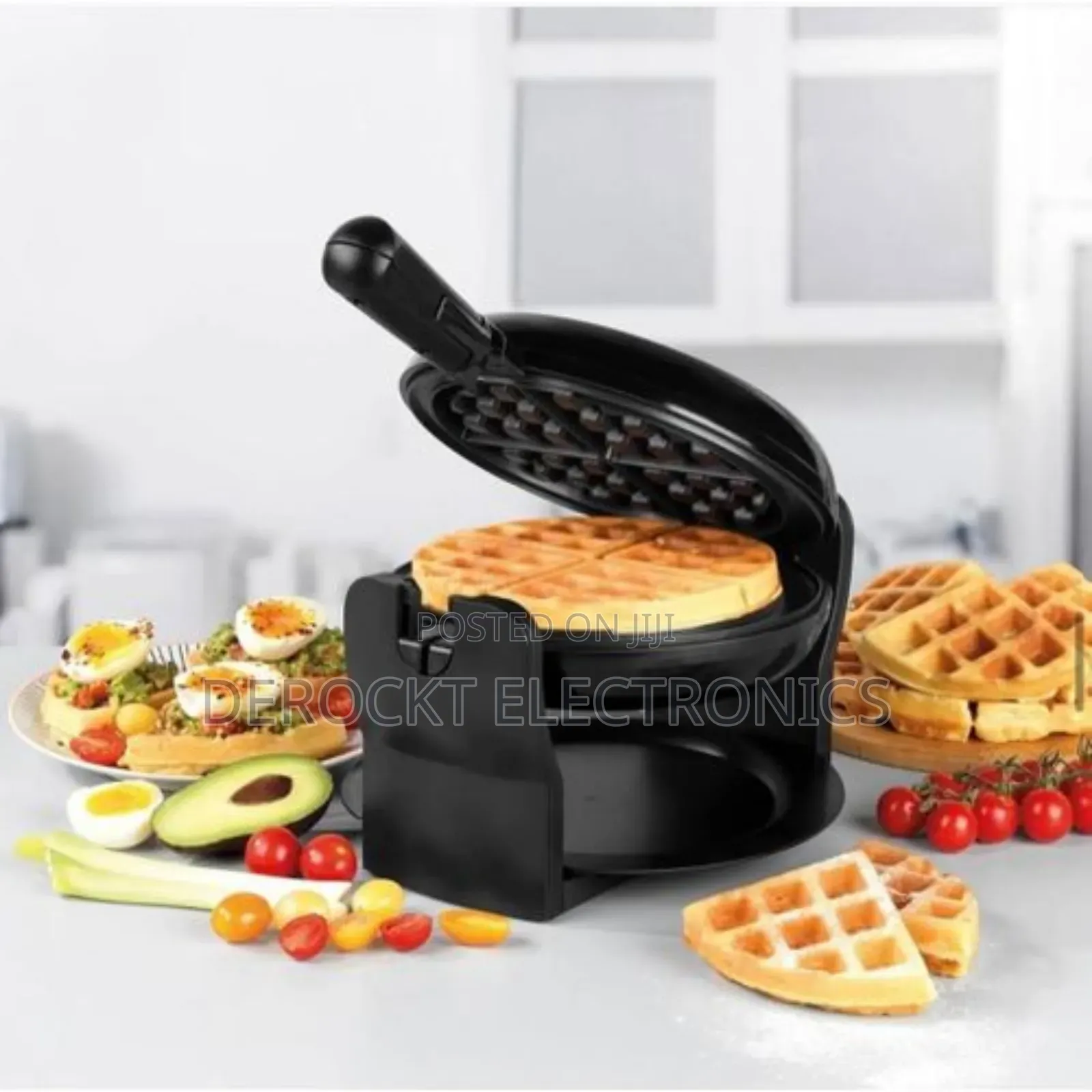 Xpxhome Rotary Belgian Waffle Maker
