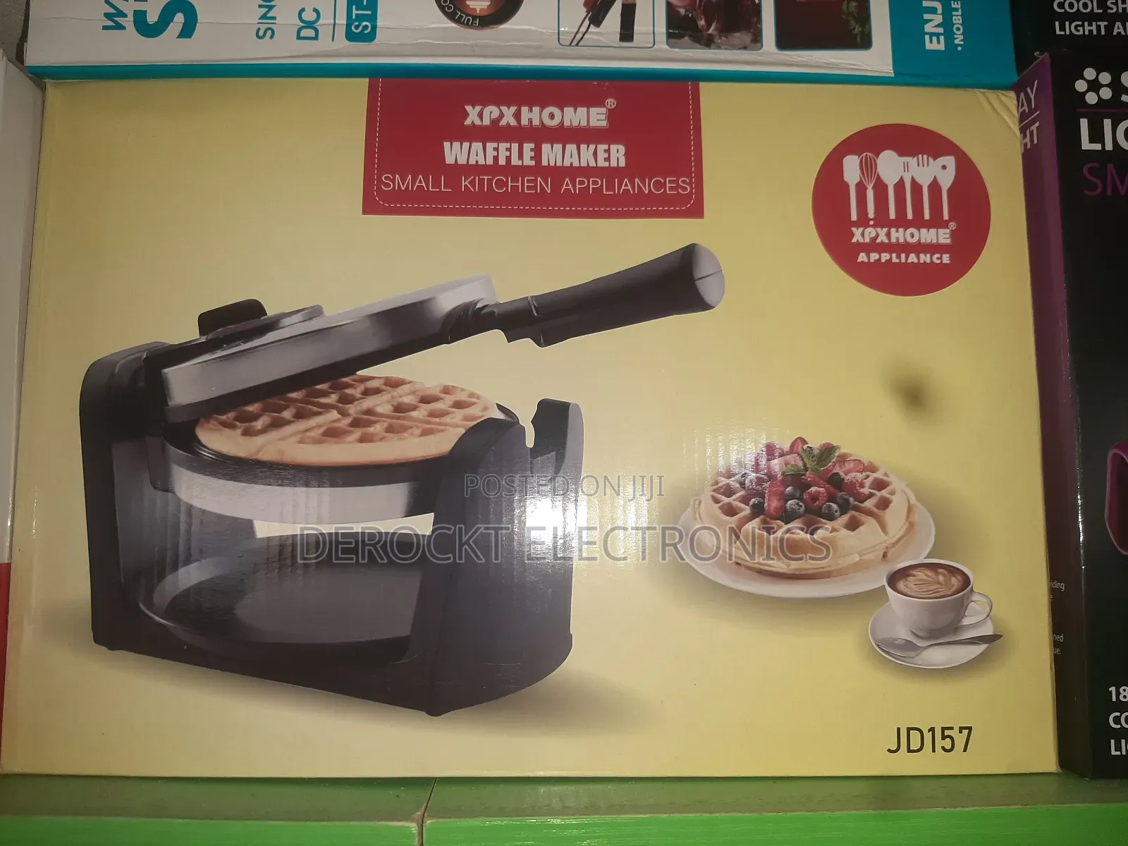 Xpxhome Rotary Belgian Waffle Maker