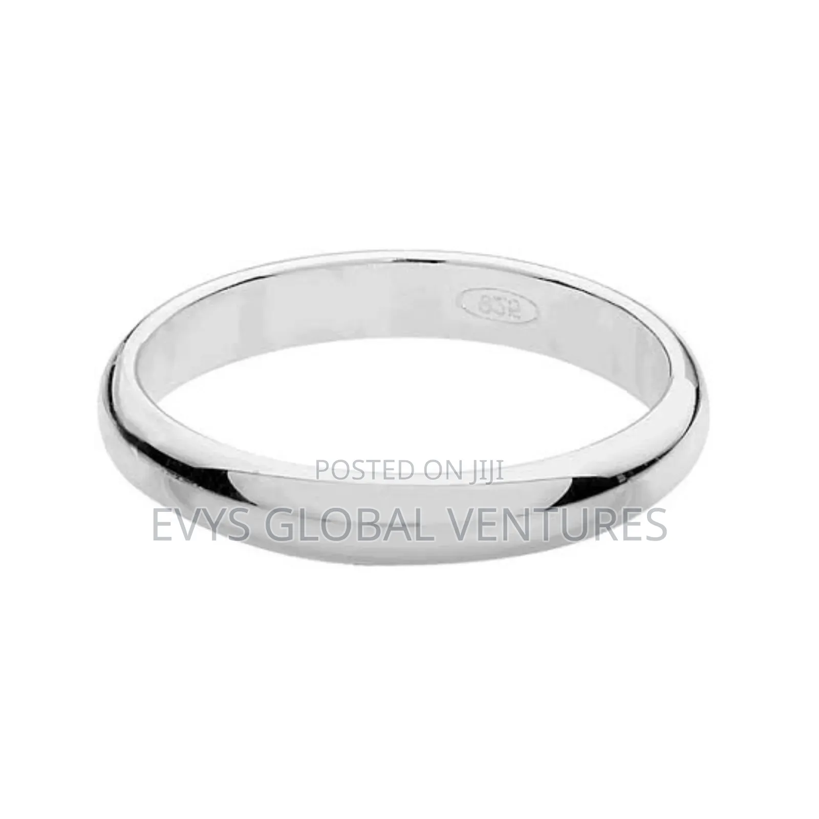 2pc Couples Stainless Steel Plain Silver Wedding Band