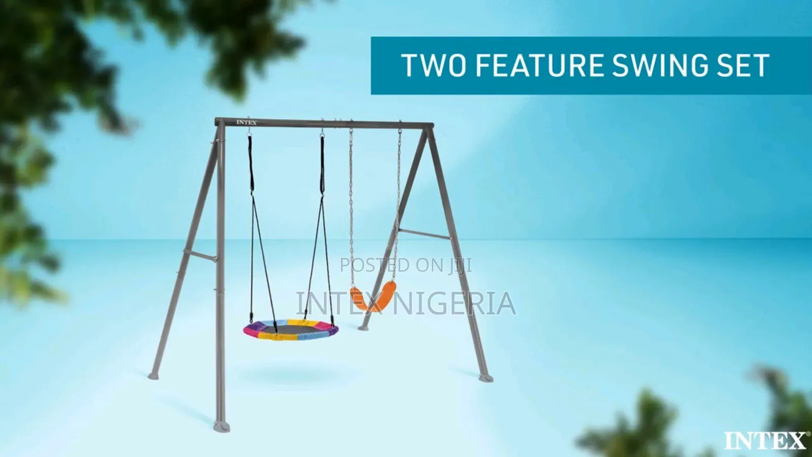 Intex Gray Swing With Seat and Nest Swing