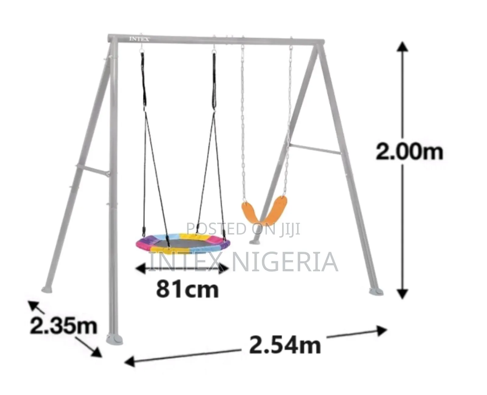 Intex Gray Swing With Seat and Nest Swing