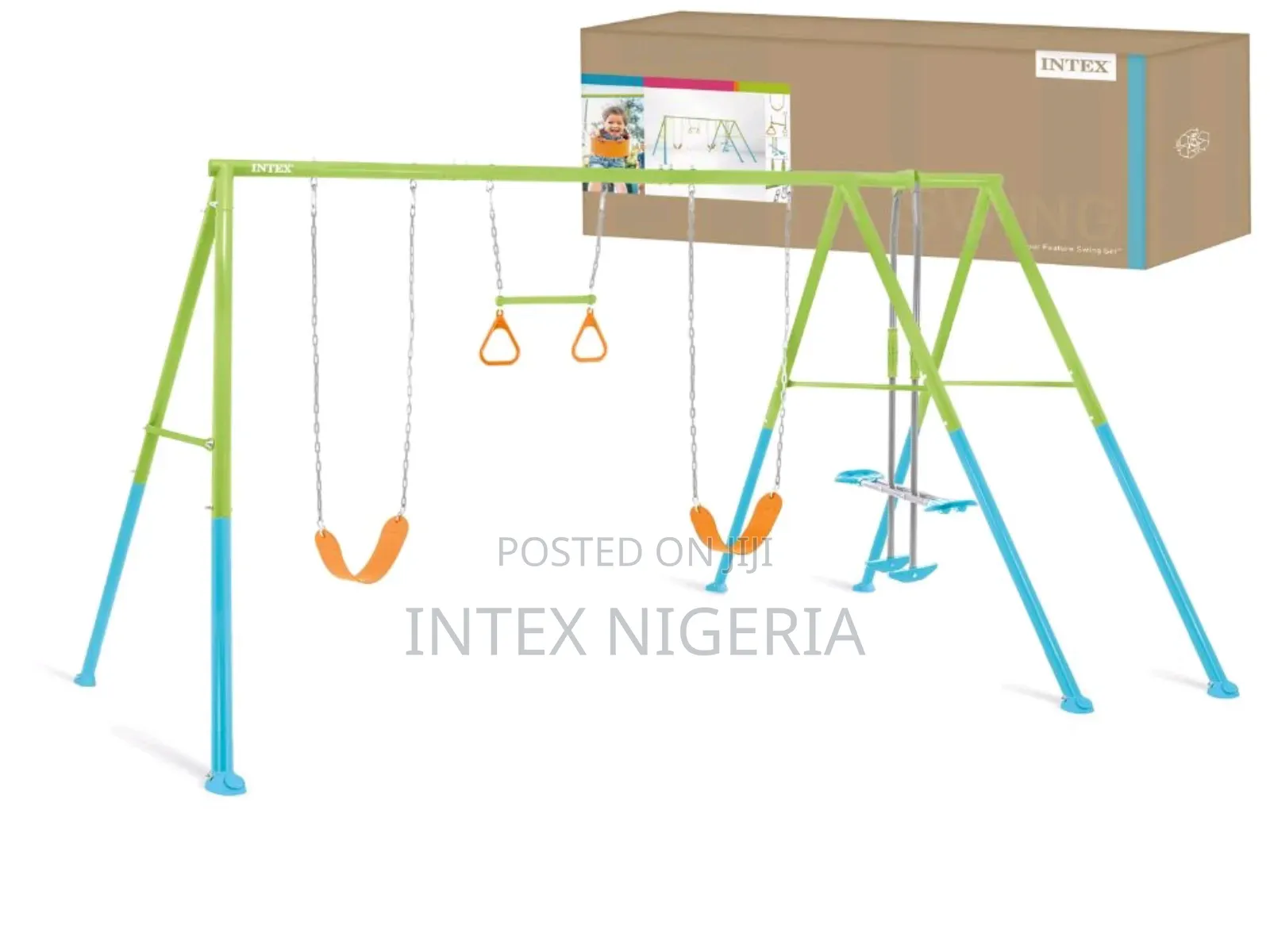 Intex Green and Blue Swing With 4-Function Play Set