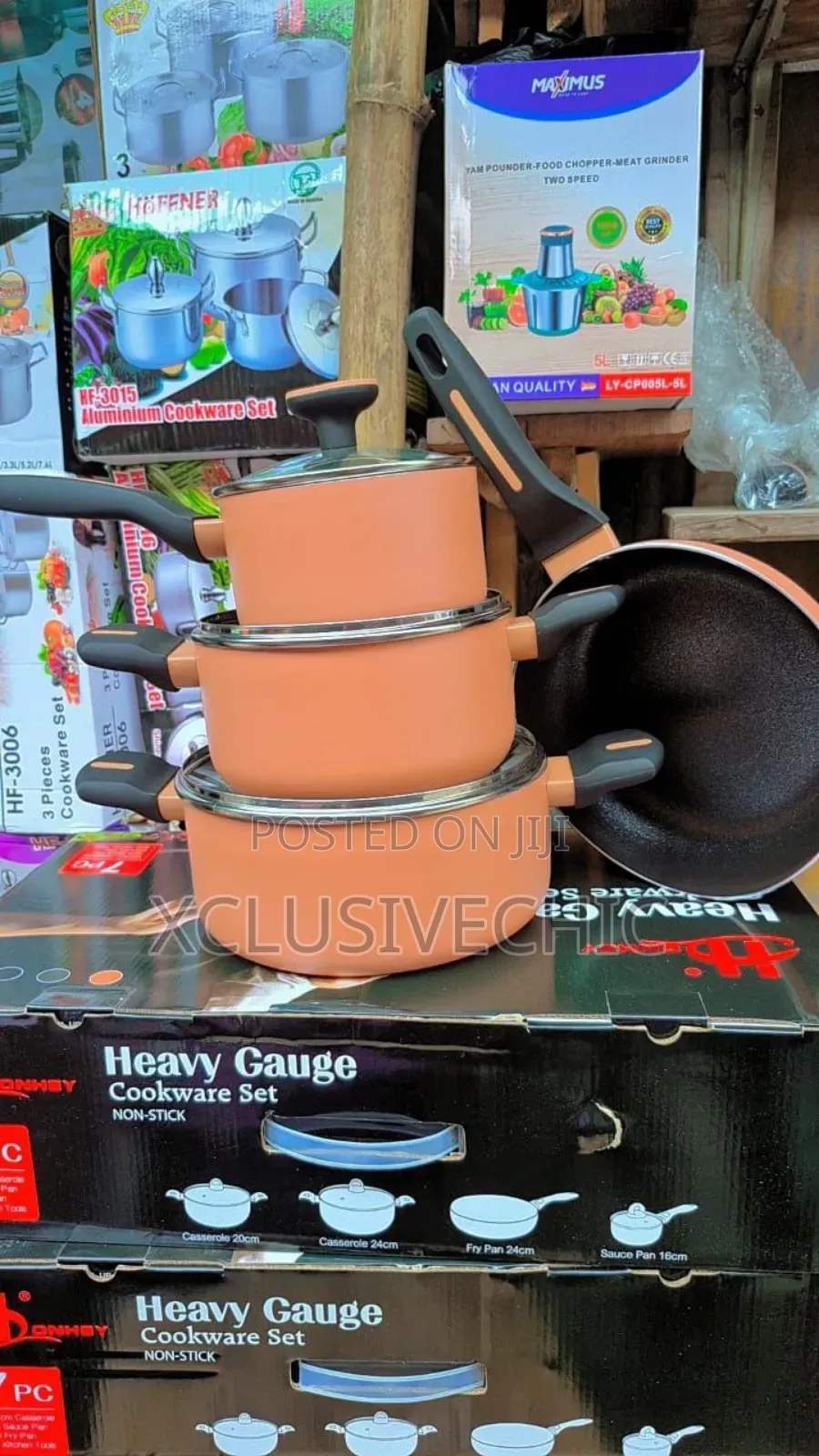 Honhey 7pcs Heavy Guage Cookware Set