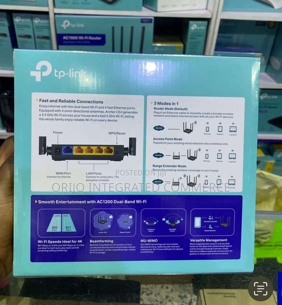 Tp-Link 3in1 Router Ac1200 Dual-Band Wi-Fi Router Archer C54