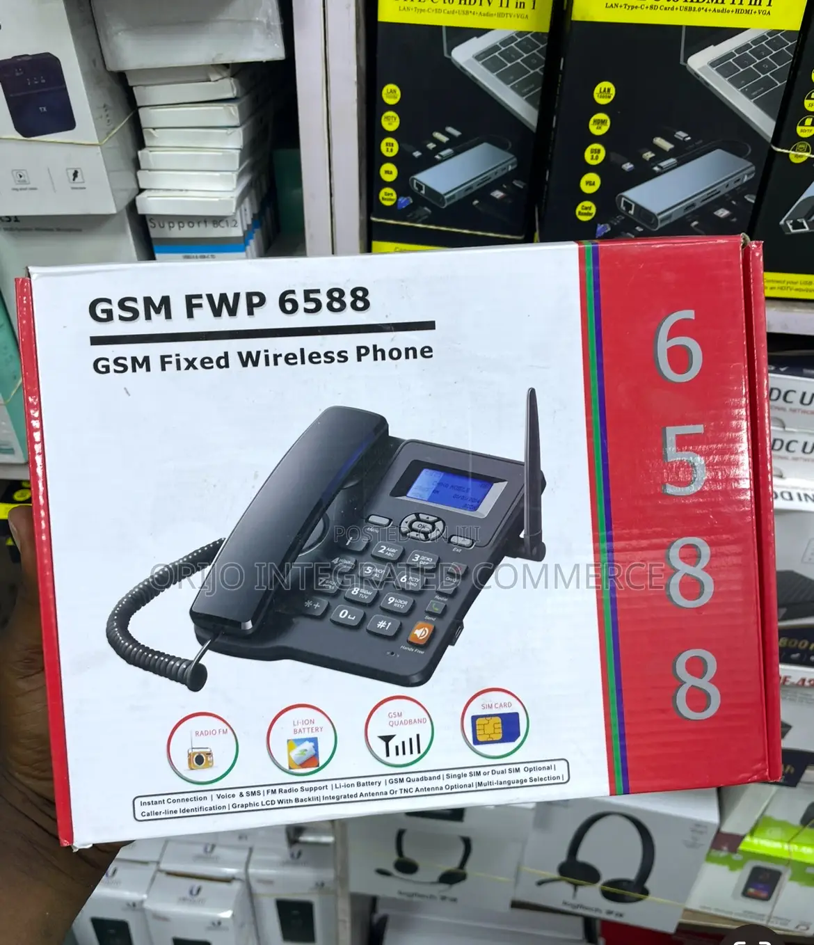 Dual Sim Gsm Fwp 6588 Gsm Fixed Wireless Table Phone