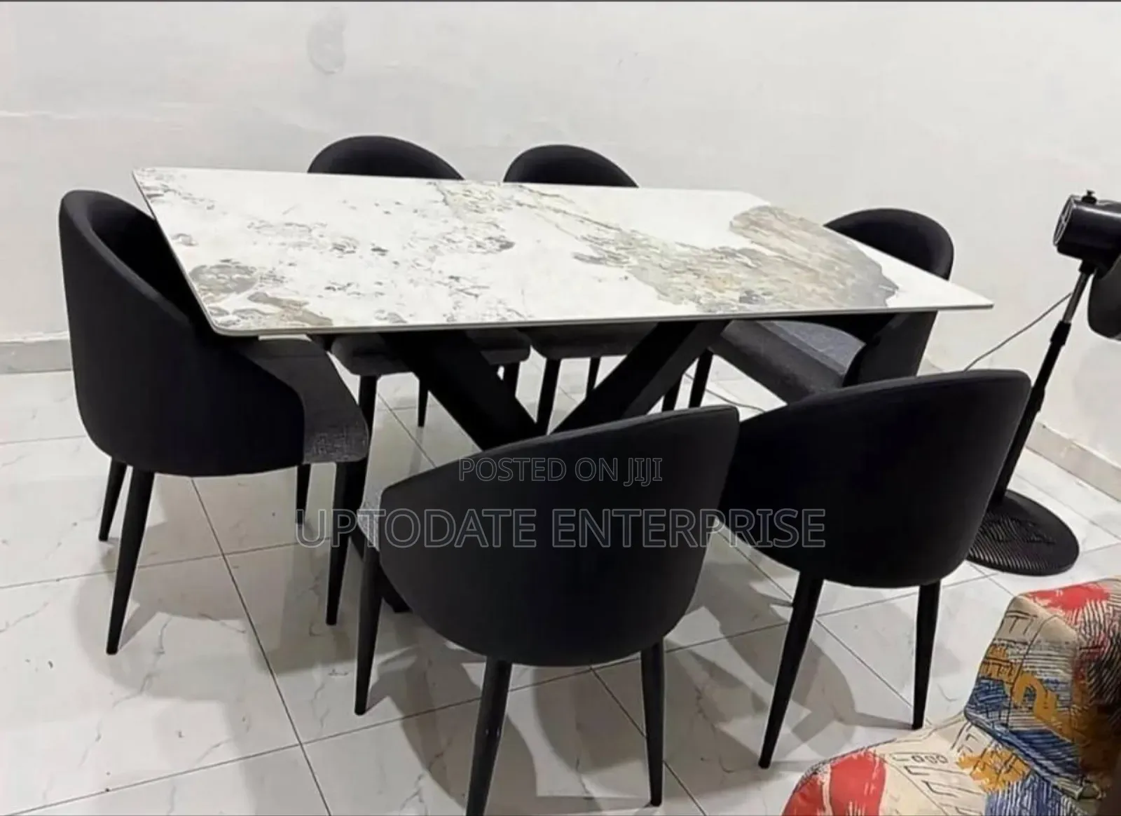 Stylish Design Marble 6 Seater Dining Set