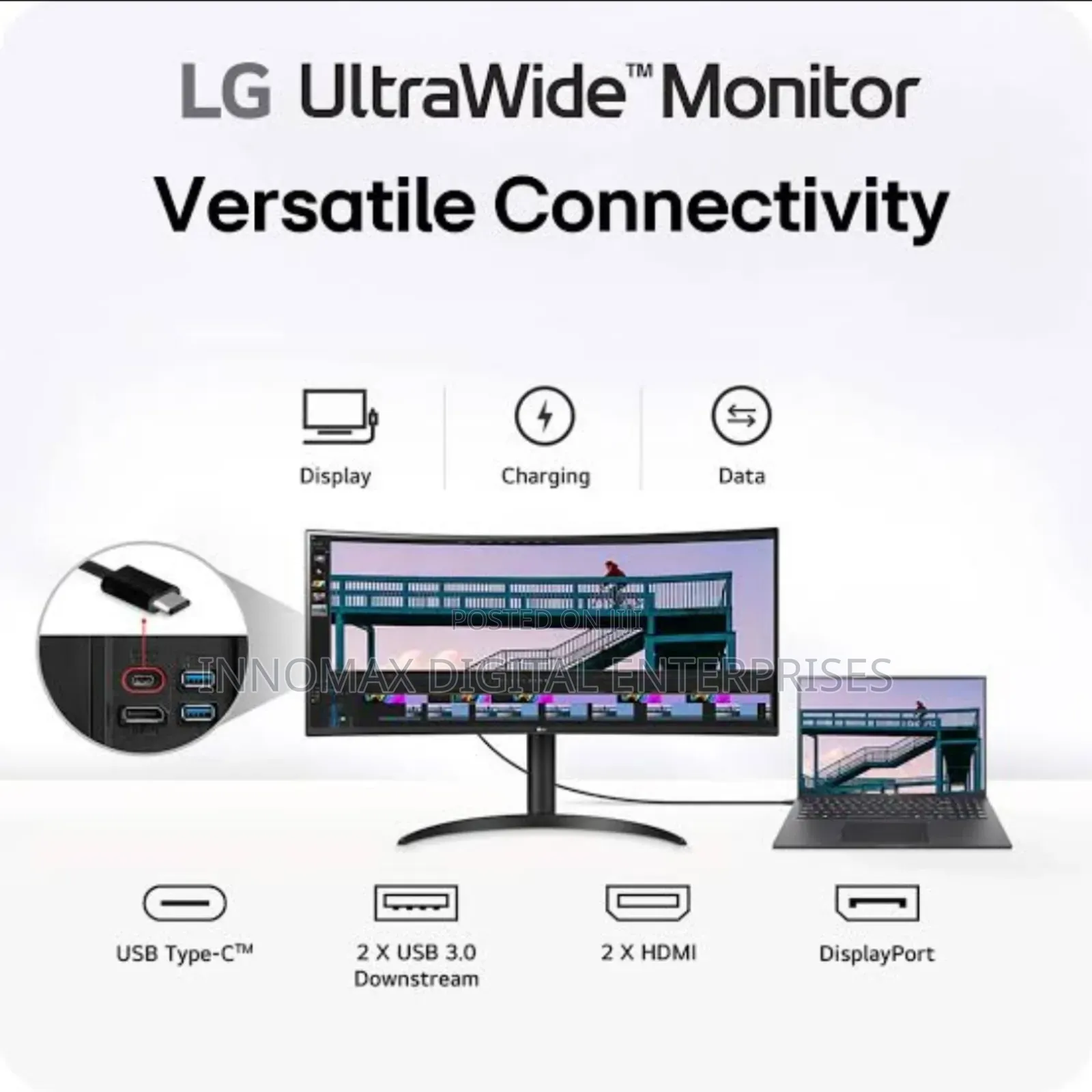 Lg 34-Inch Ultrawide Curved 3440x1440,100hz Refresh Rate, Usb Type-C