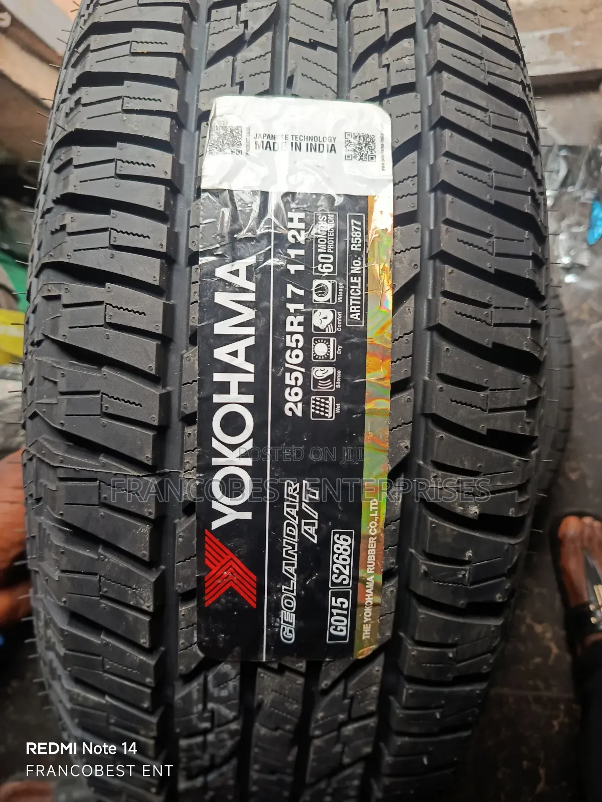 265/65r17 Yokohama Tyre