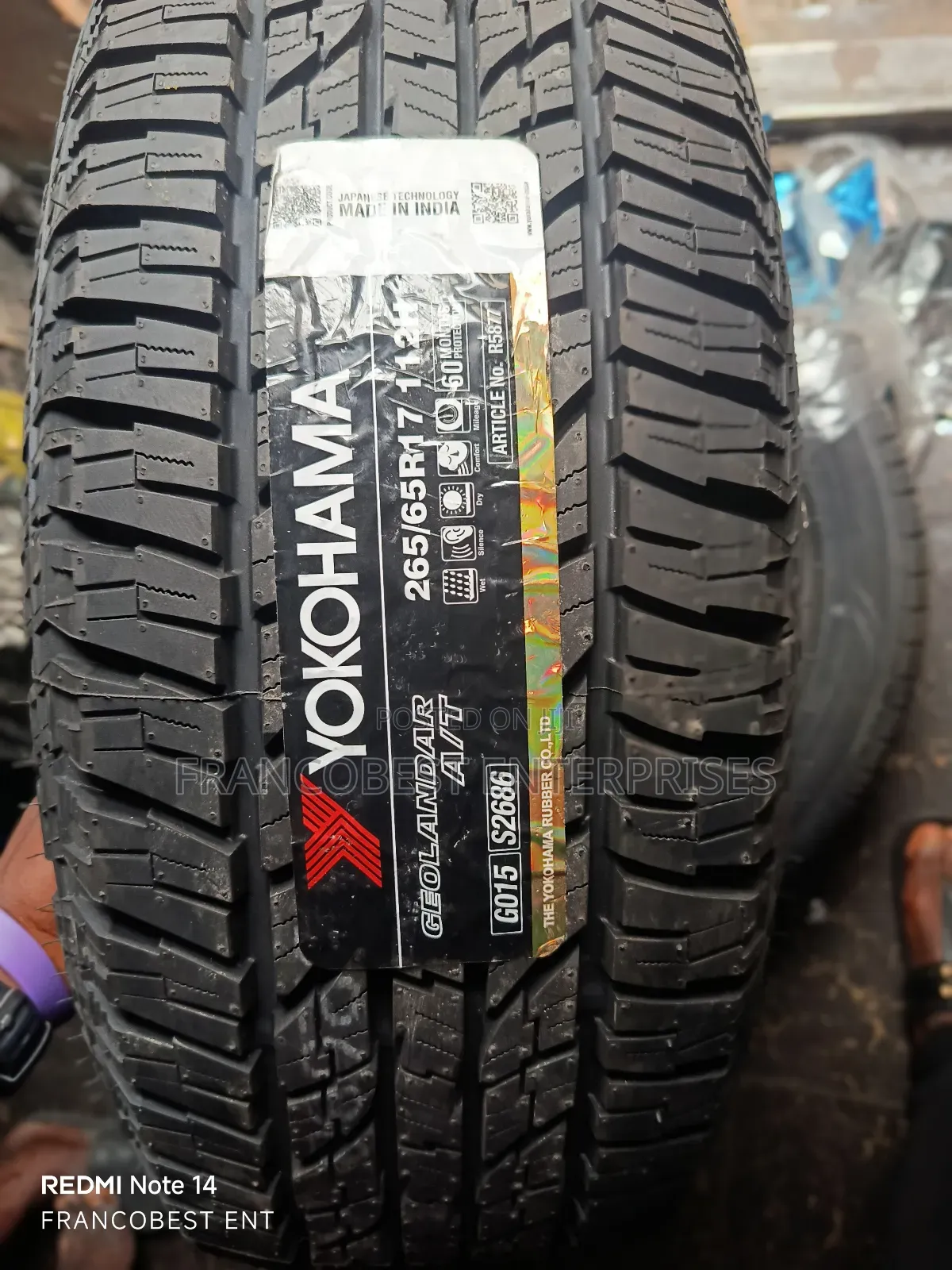 265/65r17 Yokohama Tyre