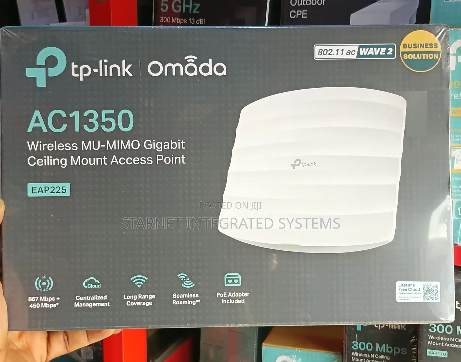 Tp-Link Ac1350 Wireless Mu-Mimo Gigabit Ceiling Mount Ap Eap225