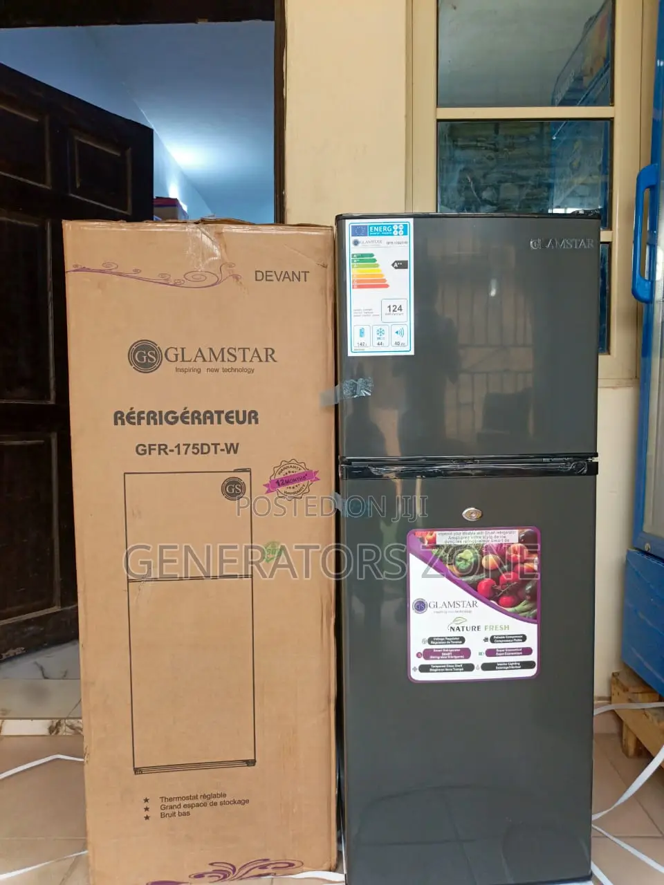 Glamstar Two Door Refrigerator 175l Household Unit