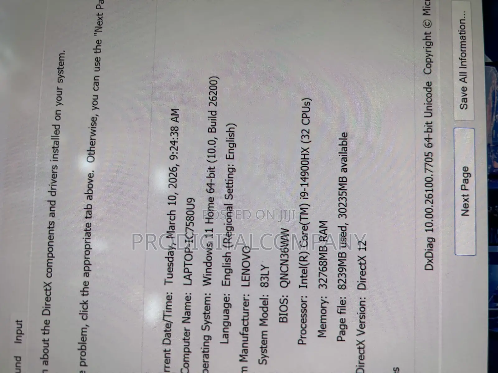 Laptop Lenovo Legion 5 32GB Intel Core i9 SSD 1T
