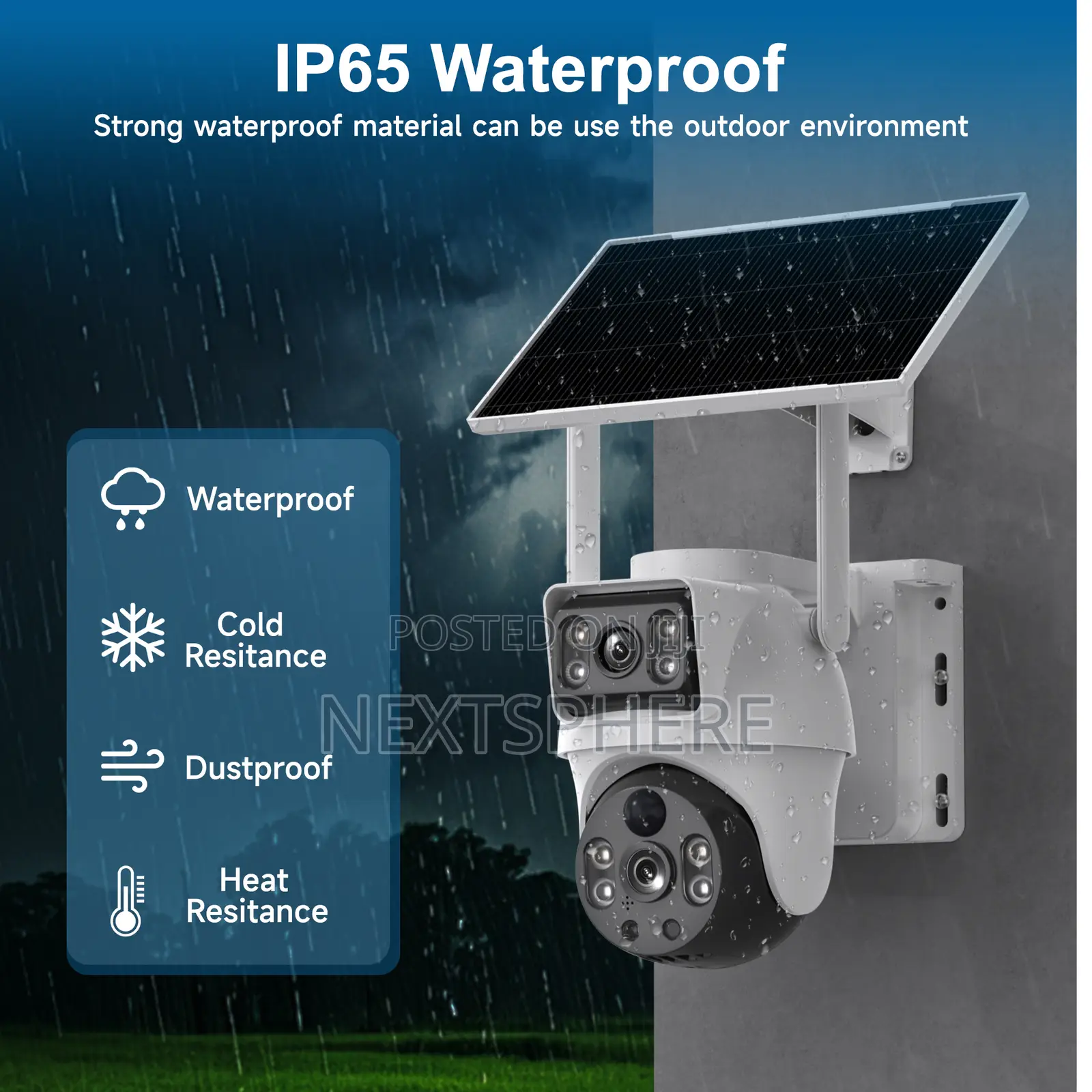 V380 Max Smart Dual Views 4g Security Camera – 2 Lens Solar Power PTZ