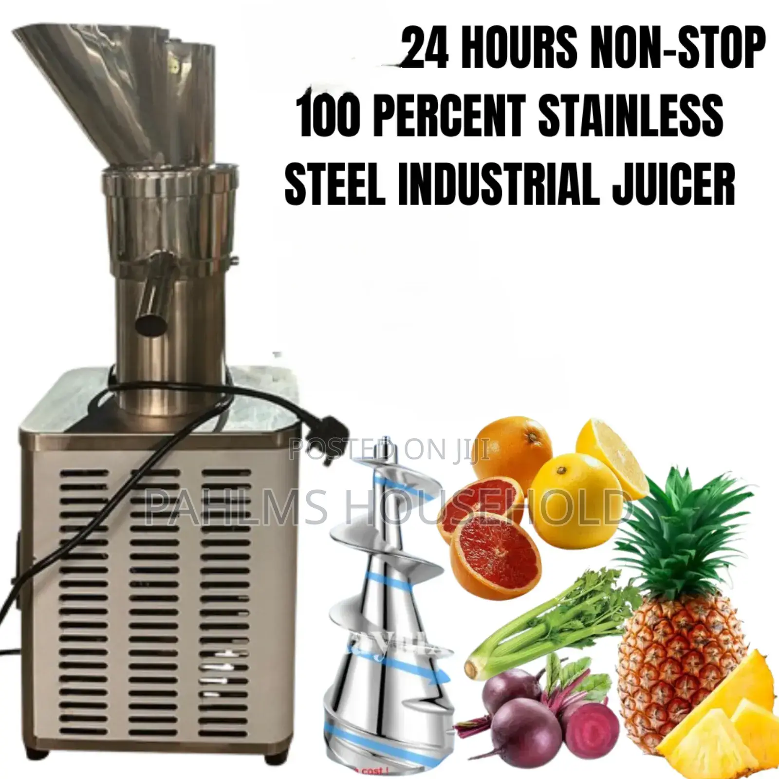 Industrial Stainless Steel Juice Extractor | 24 Hours Non-Stop