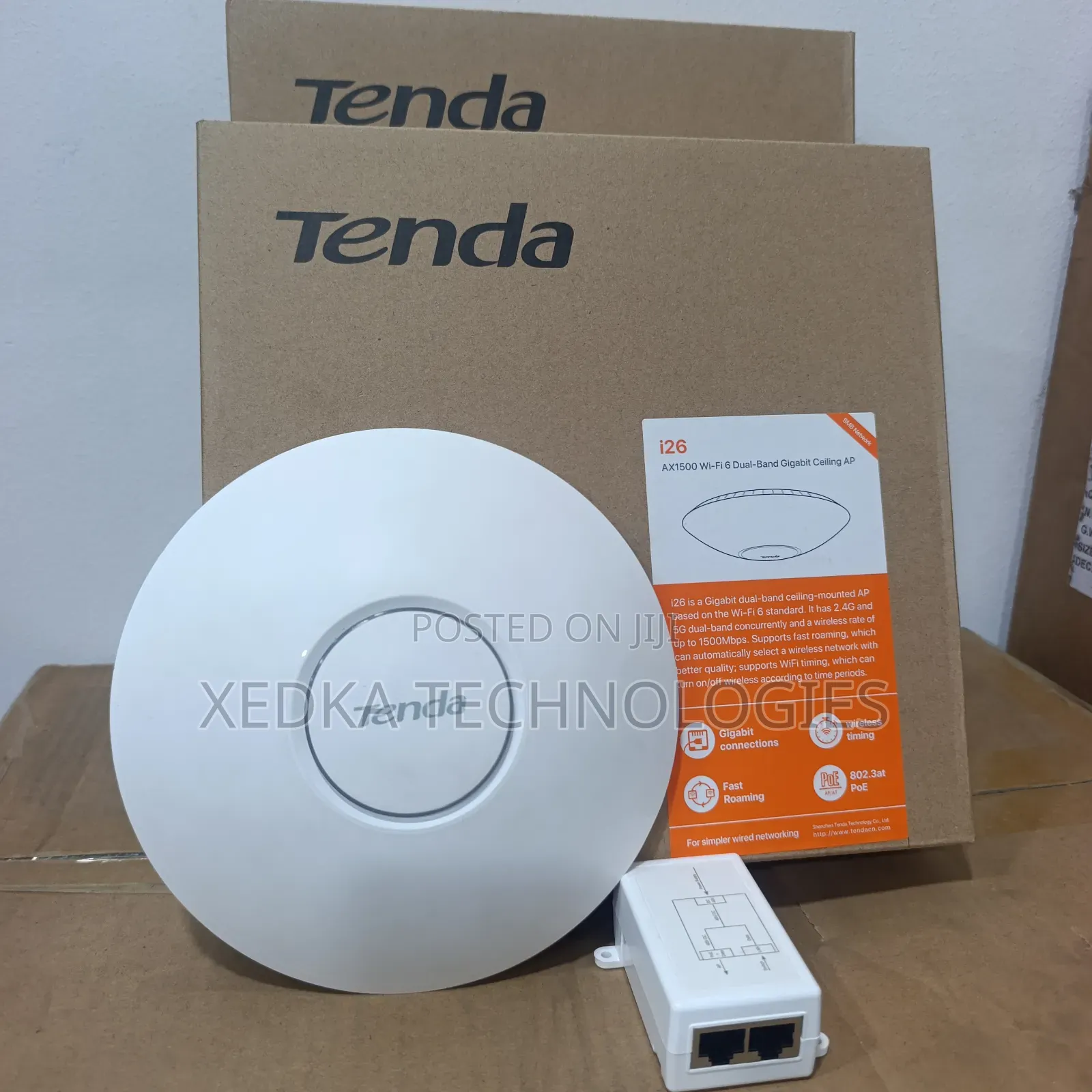 Tenda Ax1500 Wifi 6 Dual Band Gigabit Poe Access Point